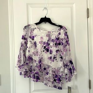 Dillards floral printed woven blouse